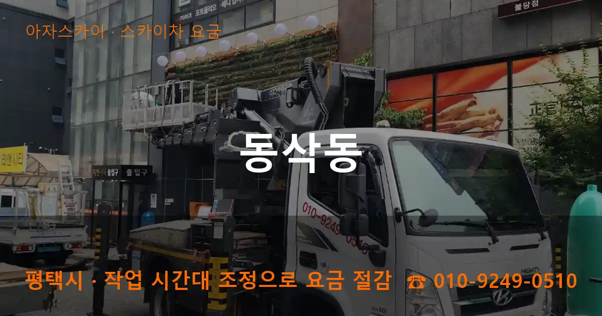 평택시 동삭동 스카이차 요금 작업