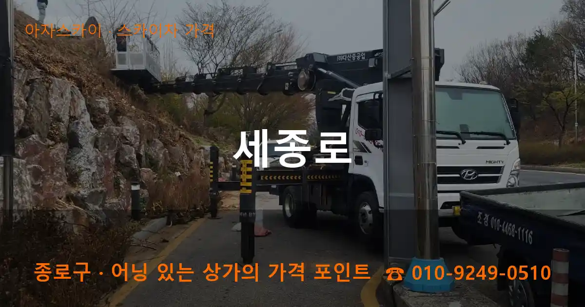 종로구 세종로 스카이차 가격 작업