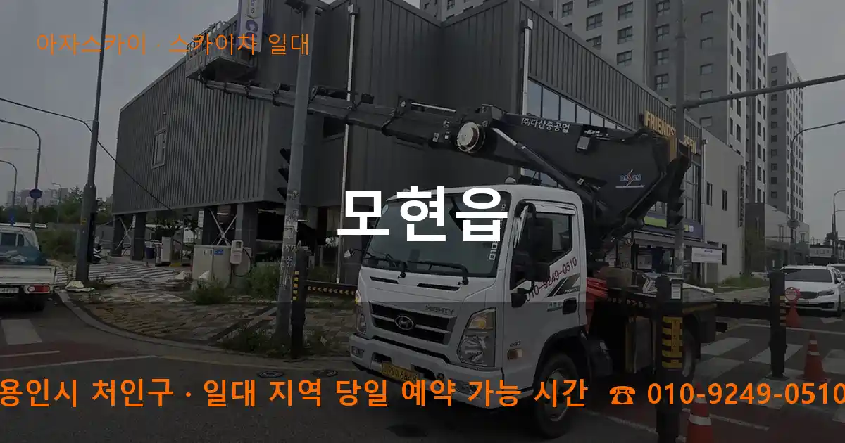 용인시 처인구 모현읍 스카이차 일대 작업