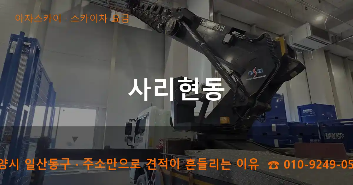 고양시 일산동구 사리현동 스카이차 요금 작업