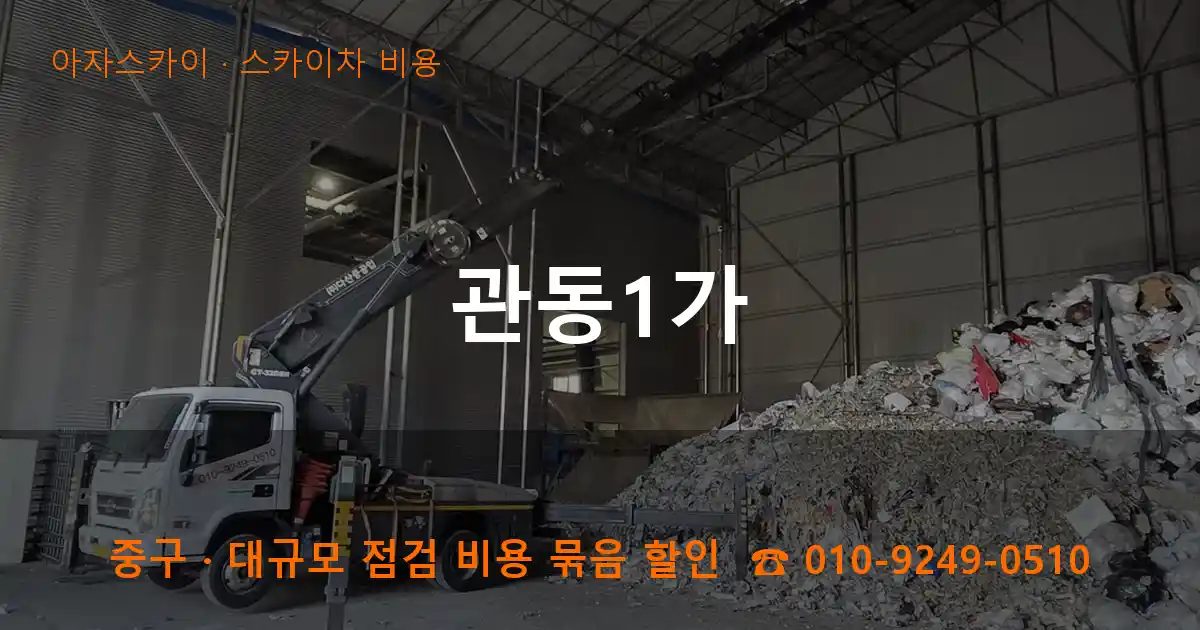 중구 관동1가 스카이차 비용 작업
