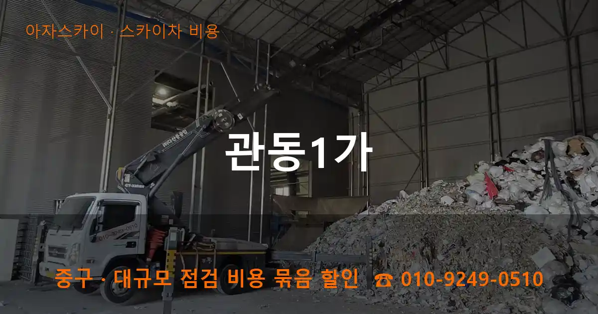 중구 관동1가 스카이차 비용 작업