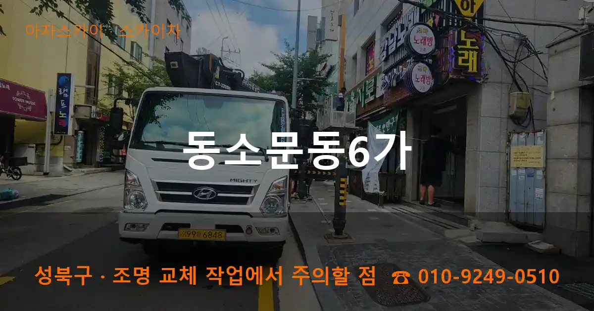 성북구 동소문동6가 스카이차 작업