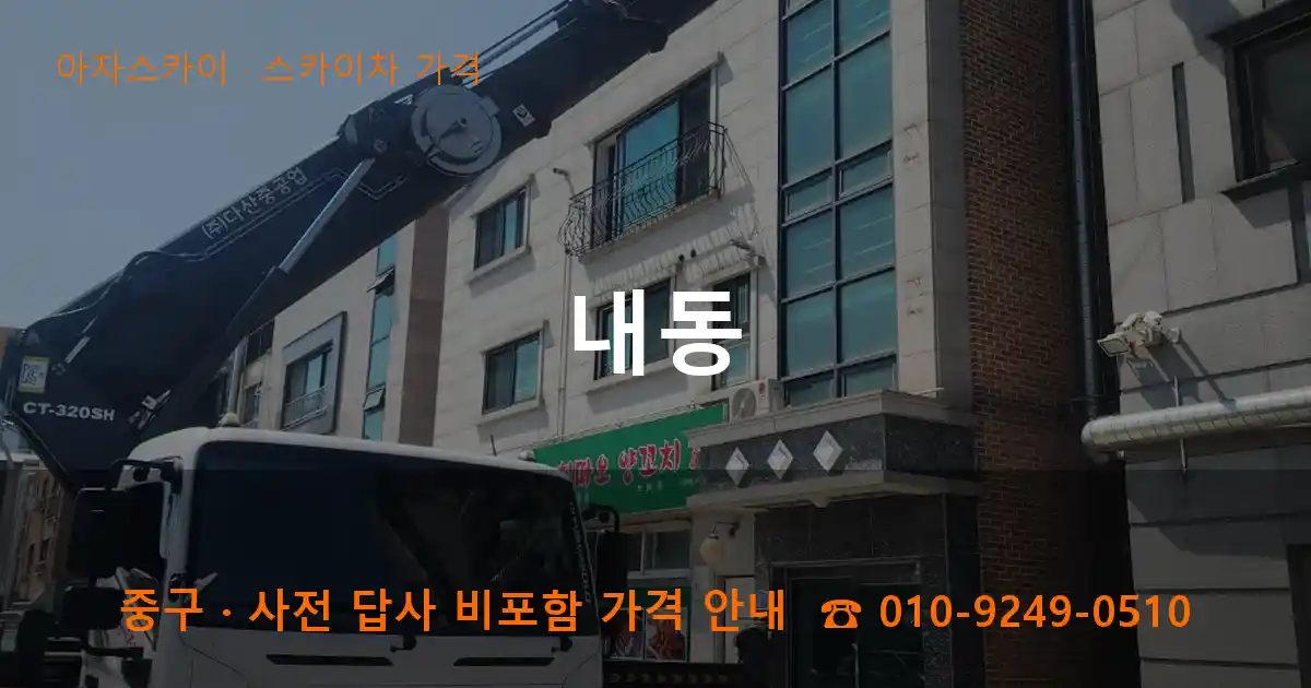 중구 내동 스카이차 가격 작업