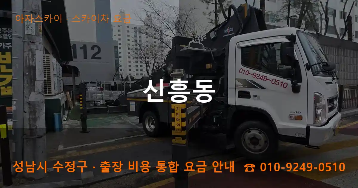 성남 수정구 신흥동 스카이차 요금 작업