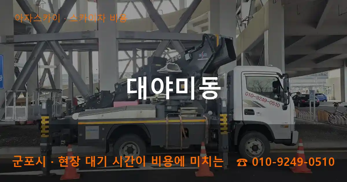 군포시 대야미동 스카이차 비용 작업