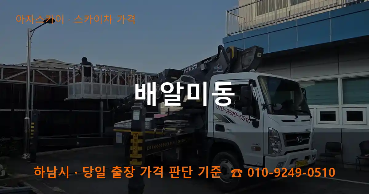 하남시 배알미동 스카이차 가격 작업