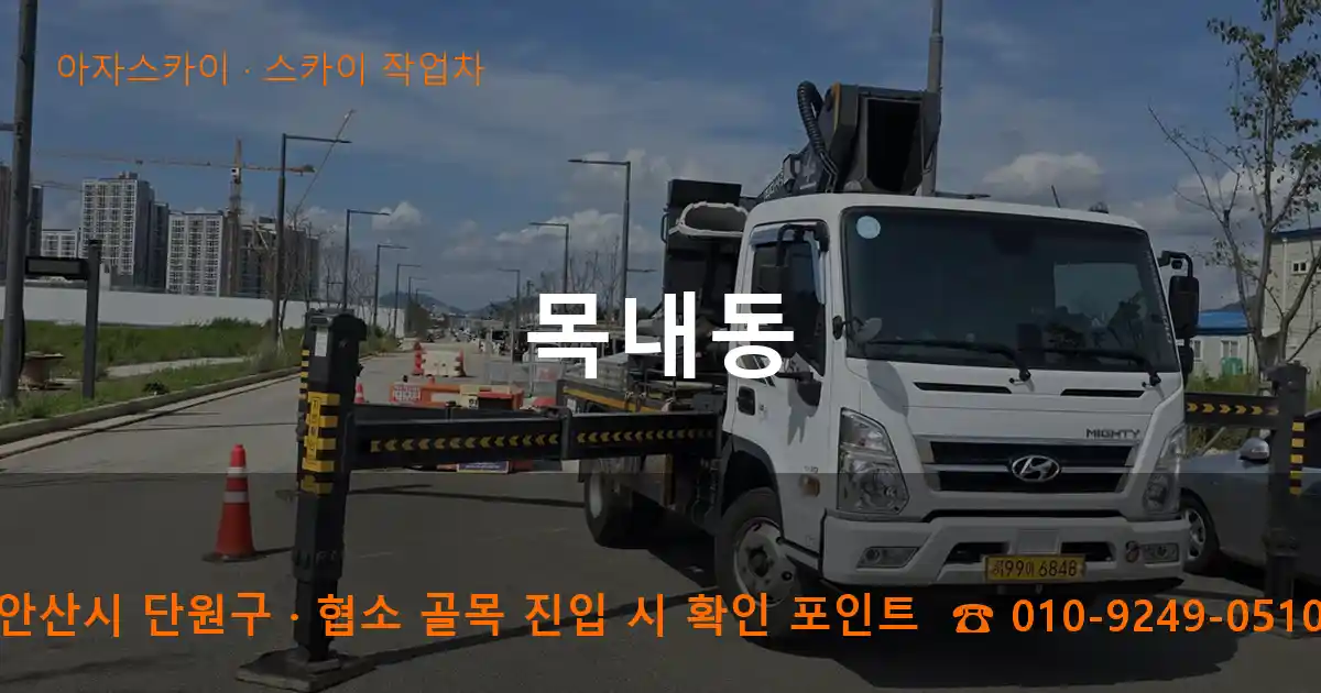 안산시 단원구 목내동 스카이 작업차 작업