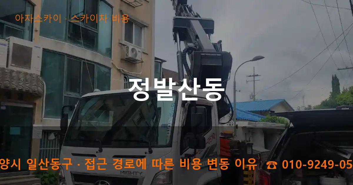 고양시 일산동구 정발산동 스카이차 비용 작업