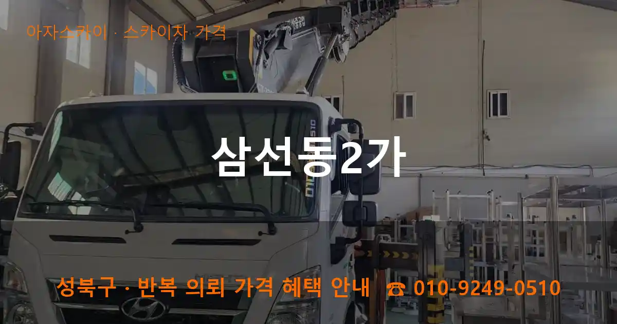 성북구 삼선동2가 스카이차 가격 작업