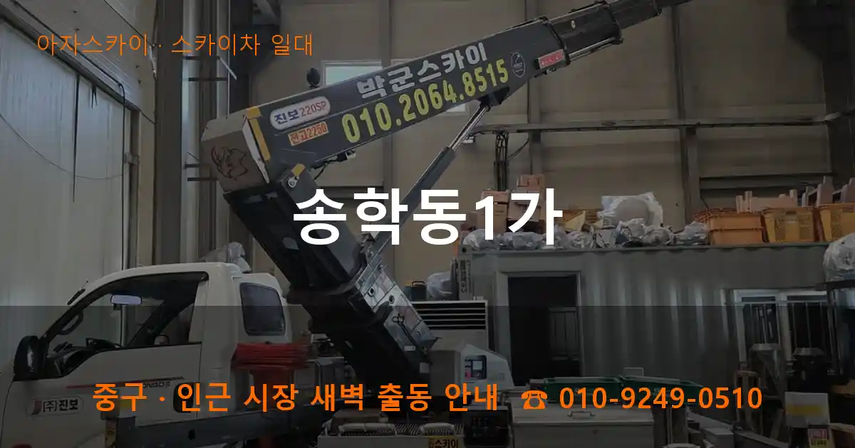 중구 송학동1가 스카이차 일대 작업