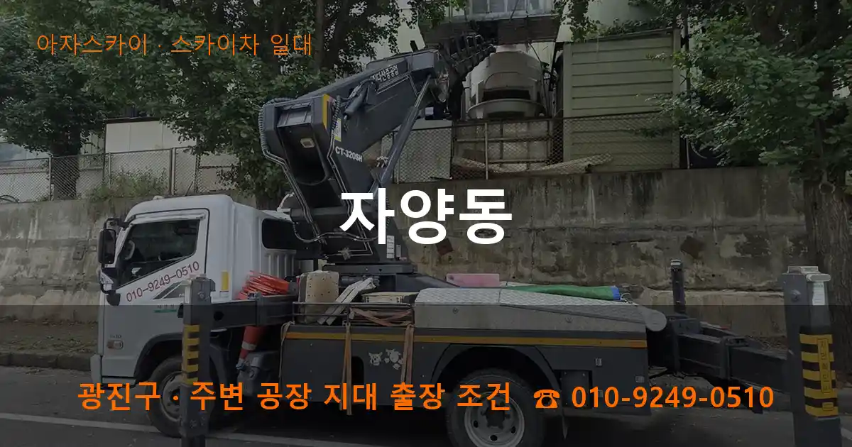 광진구 자양동 스카이차 일대 작업