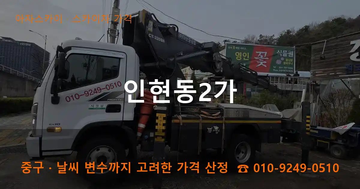 중구 인현동2가 스카이차 가격 작업