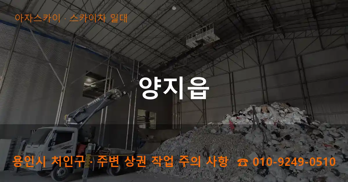 용인시 처인구 양지읍 스카이차 일대 작업