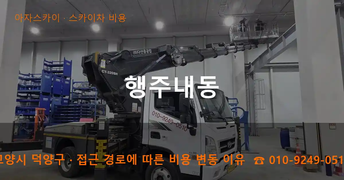 고양시 덕양구 행주내동 스카이차 비용 작업