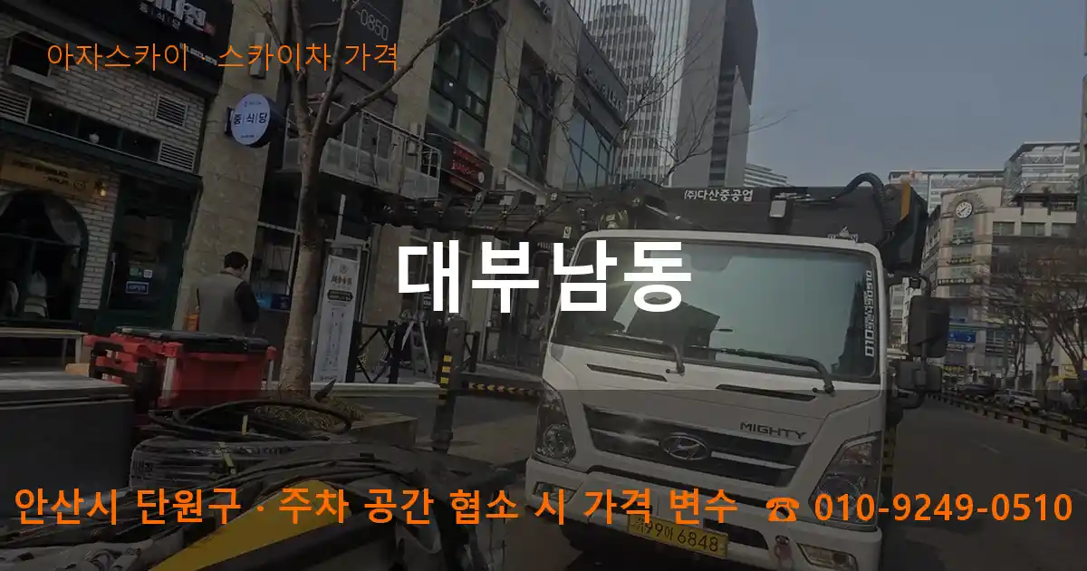 안산시 단원구 대부남동 스카이차 가격 작업