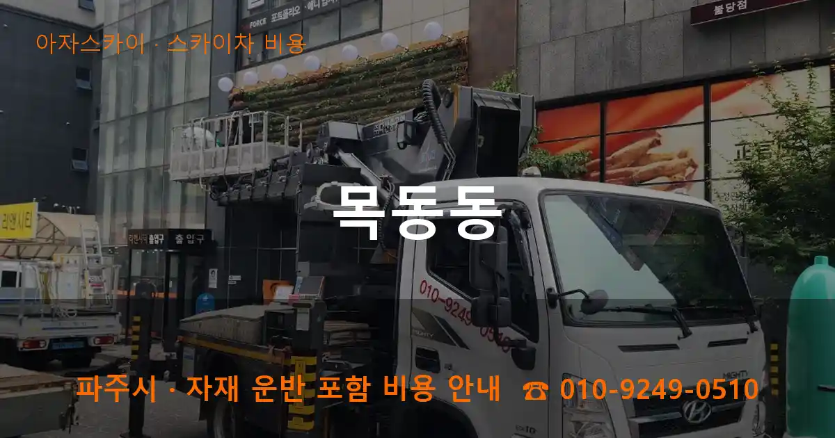 파주시 목동동 스카이차 비용 작업
