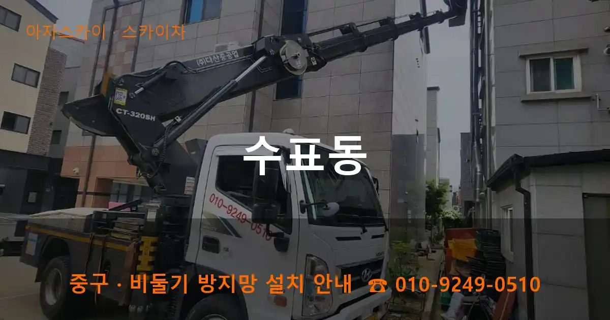 중구 수표동 스카이차 작업