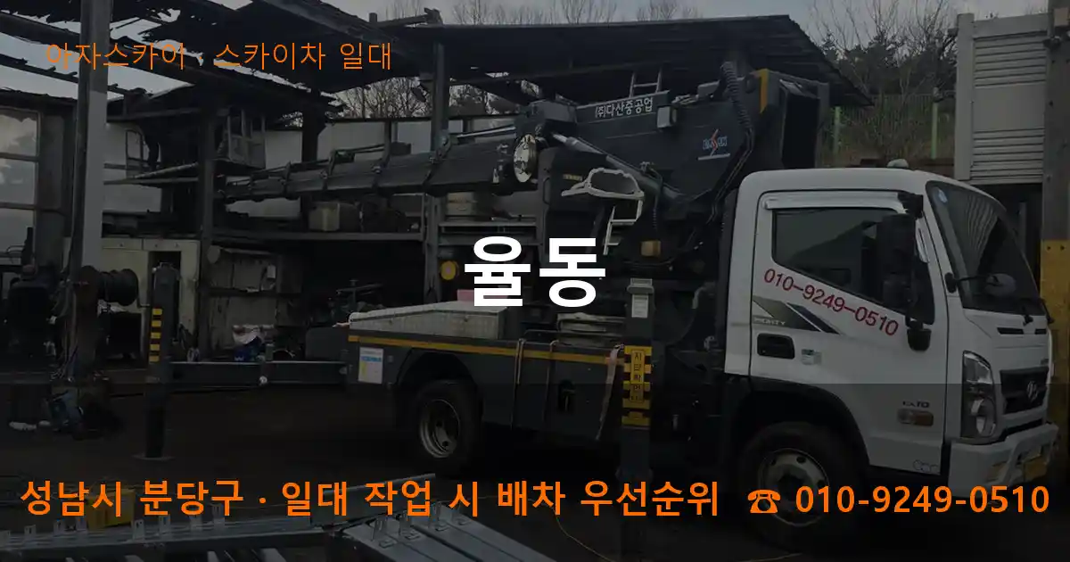 성남시 분당구 율동 스카이차 일대 작업