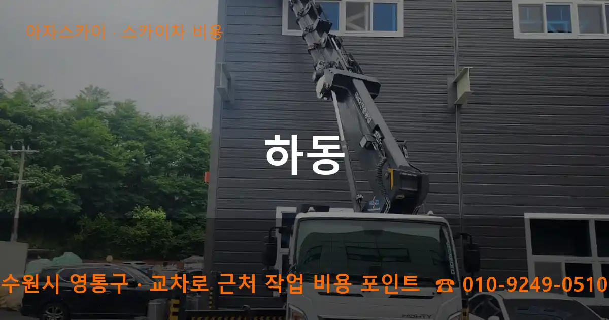 수원시 영통구 하동 스카이차 비용 작업
