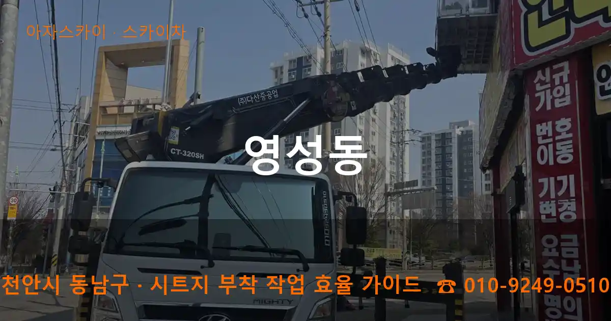 천안 동남구 영성동 스카이차 작업