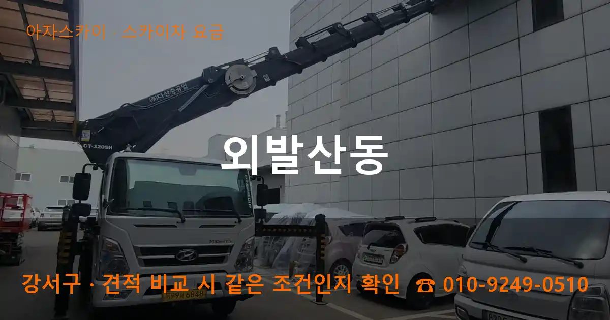 강서구 외발산동 스카이차 요금 작업