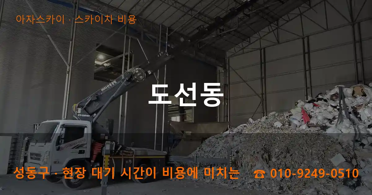 성동구 도선동 스카이차 비용 작업