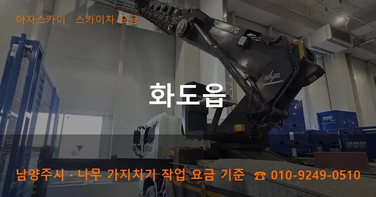 남양주시 화도읍 스카이차 요금 작업