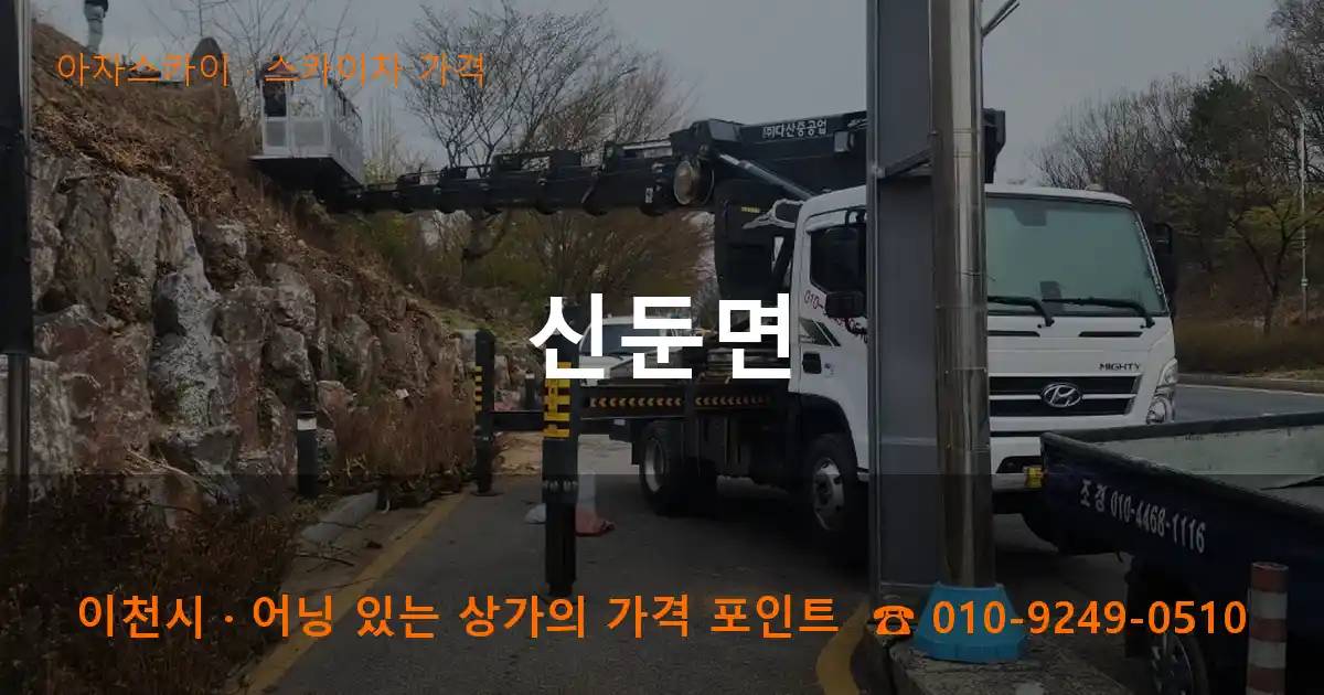 이천시 신둔면 스카이차 가격 작업