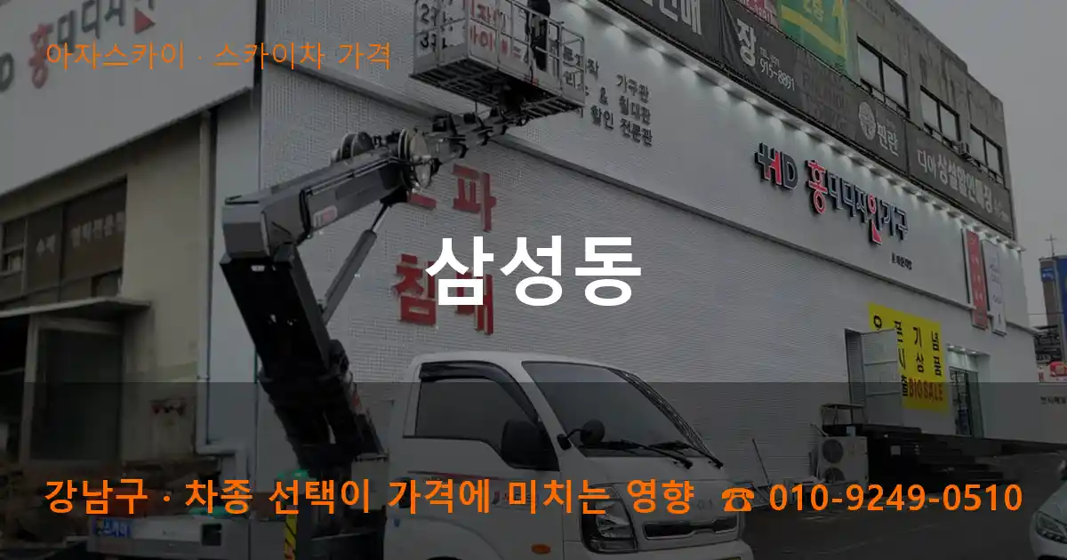 강남구 삼성동 스카이차 가격 작업