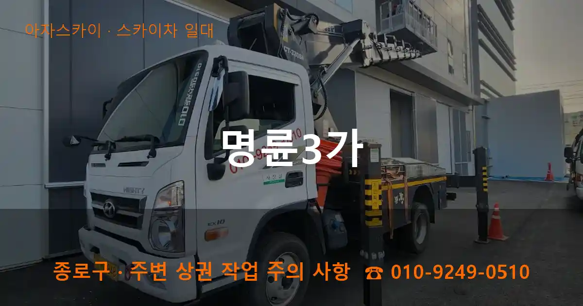 종로구 명륜3가 스카이차 일대 작업