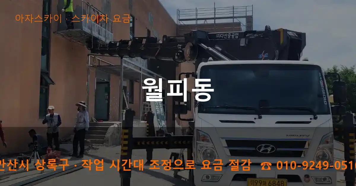 안산시 상록구 월피동 스카이차 요금 작업