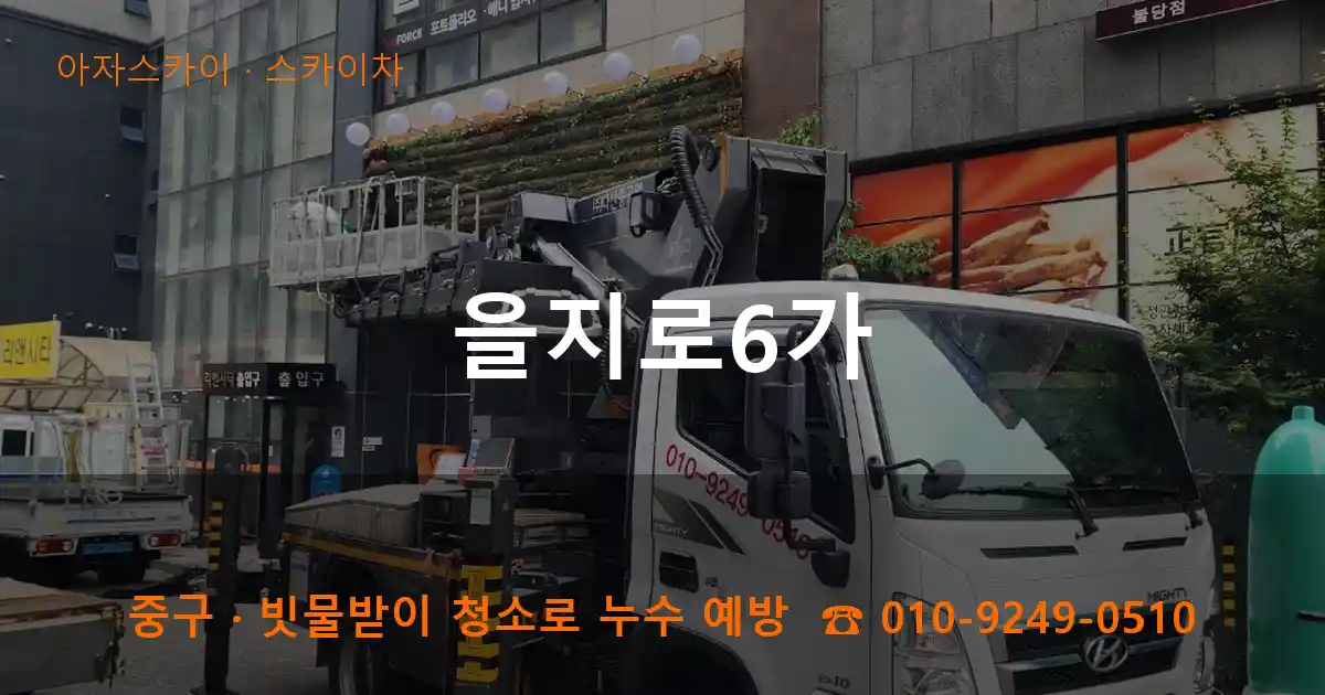 중구 을지로6가 스카이차 작업