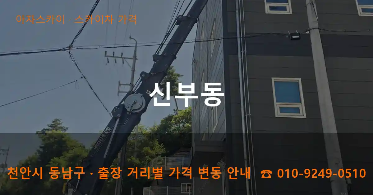 천안 동남구 신부동 스카이차 가격 작업