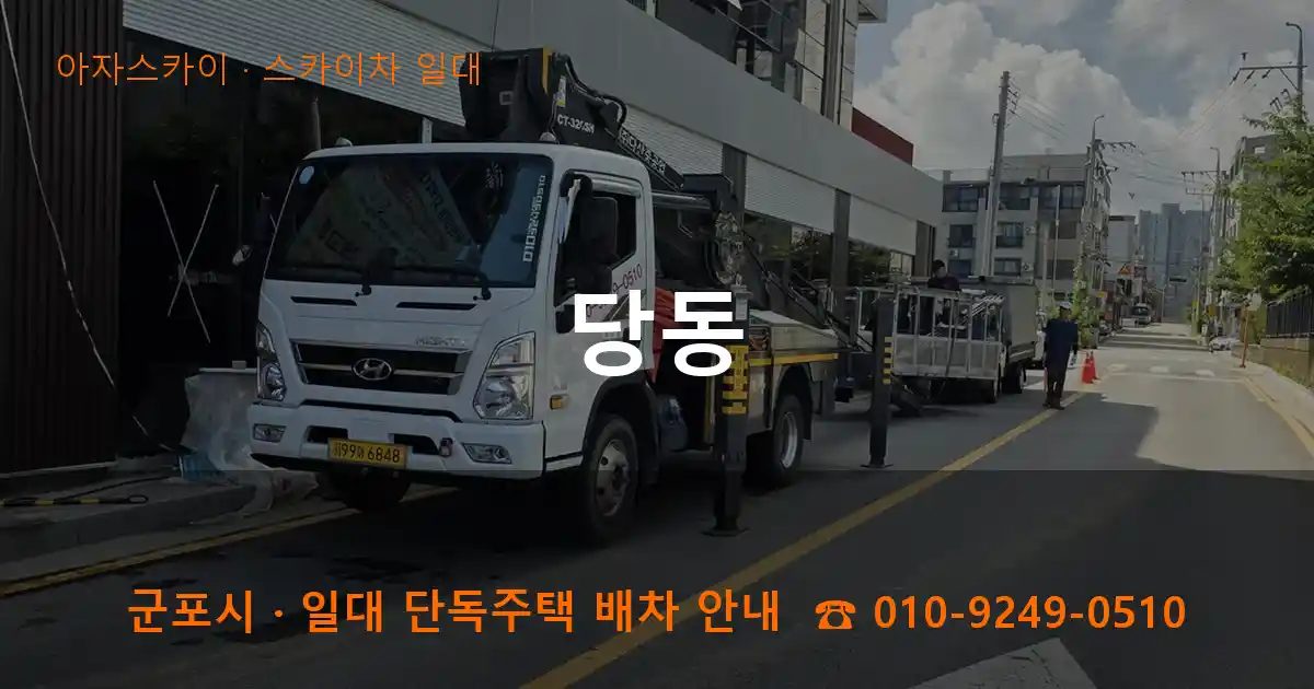 군포시 당동 스카이차 출장 작업
