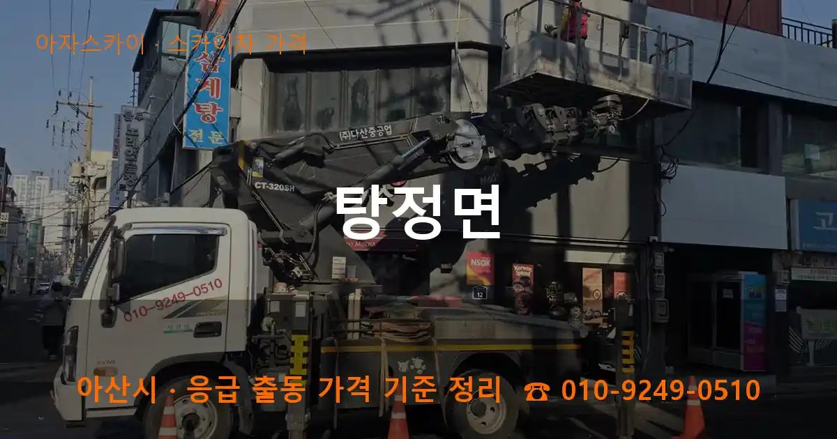 아산시 탕정면 스카이차 가격 작업