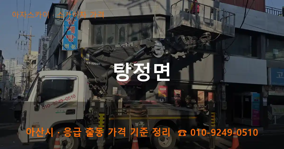아산 탕정면 스카이차 가격 작업