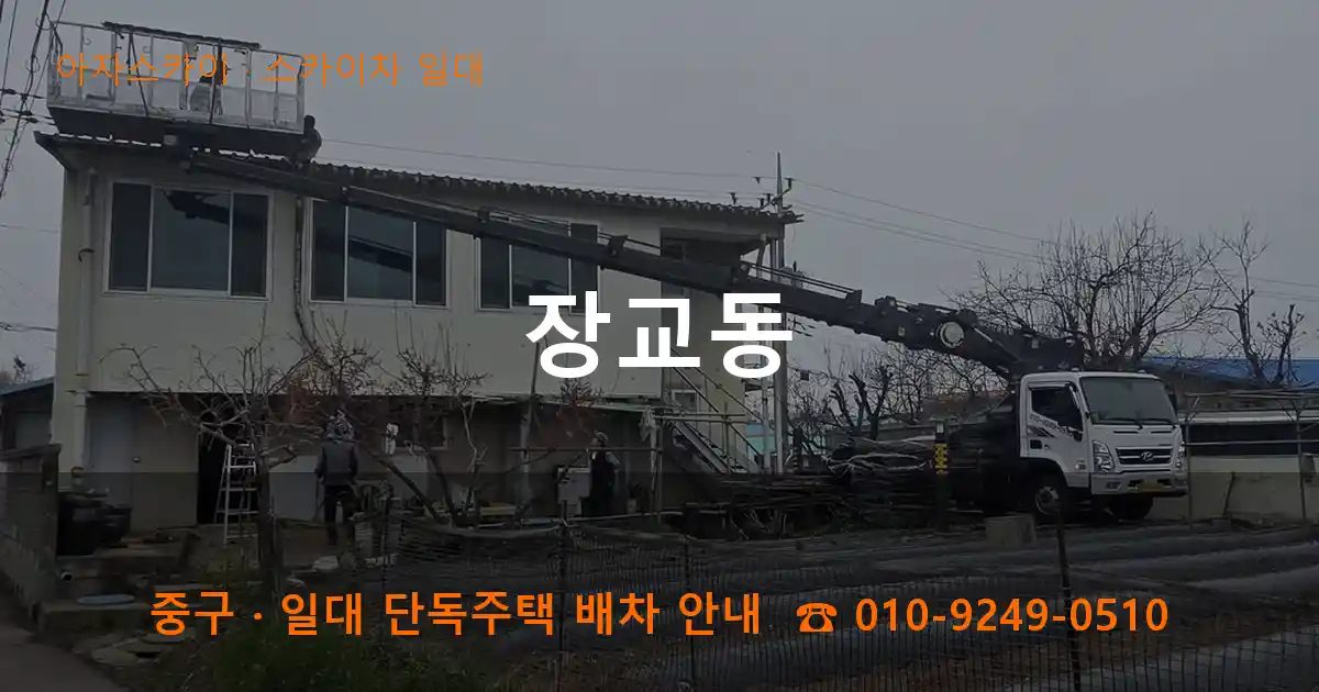 중구 장교동 스카이차 출장 작업