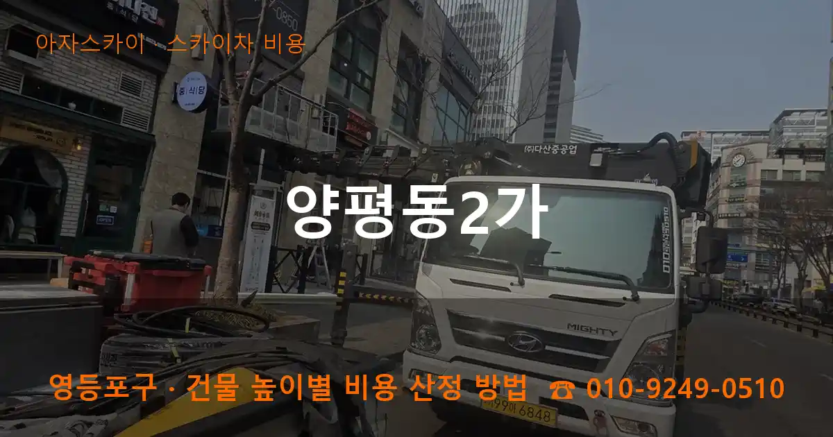 영등포구 양평동2가 스카이차 비용 작업