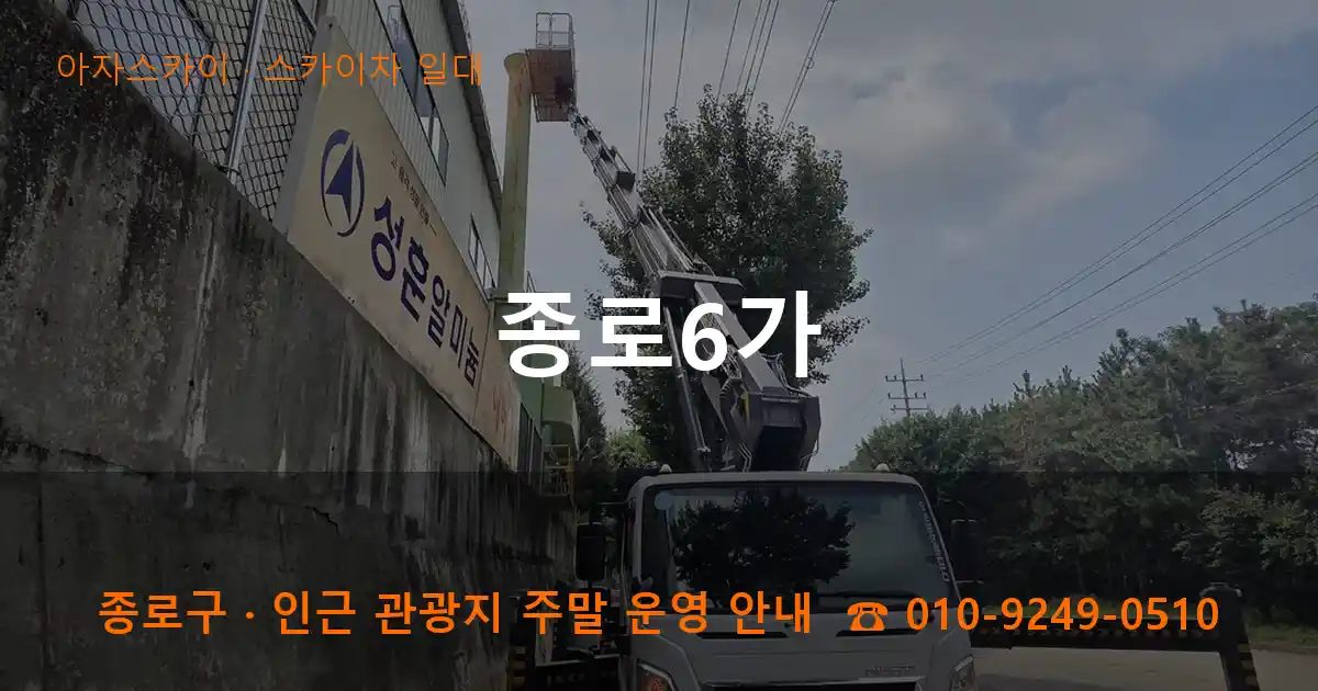 종로구 종로6가 스카이차 출장 작업