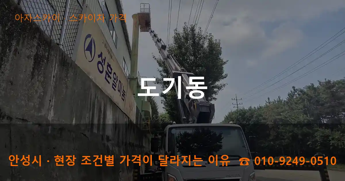안성시 도기동 스카이차 가격 작업