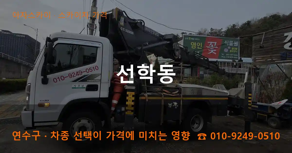 연수구 선학동 스카이차 가격 작업
