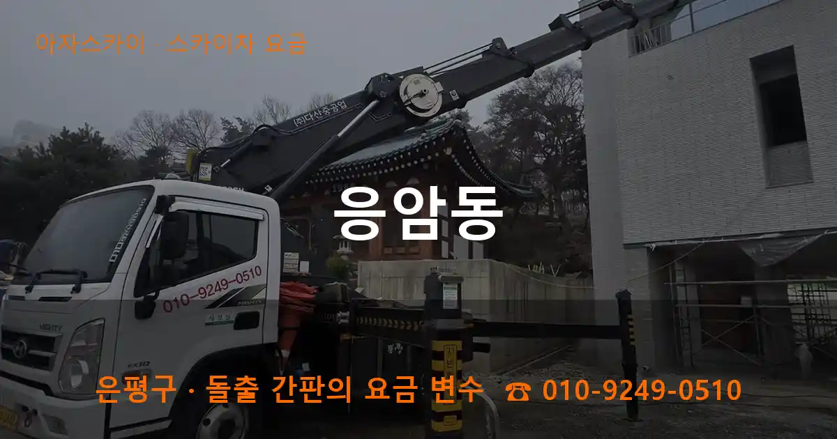 은평구 응암동 스카이차 요금 작업