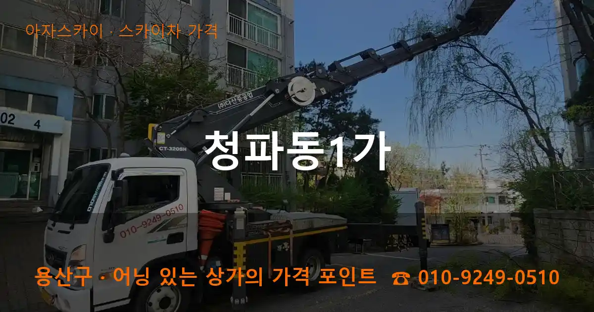 용산구 청파동1가 스카이차 가격 작업