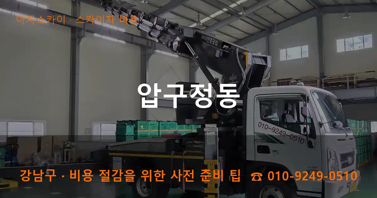 강남구 압구정동 스카이차 비용 작업