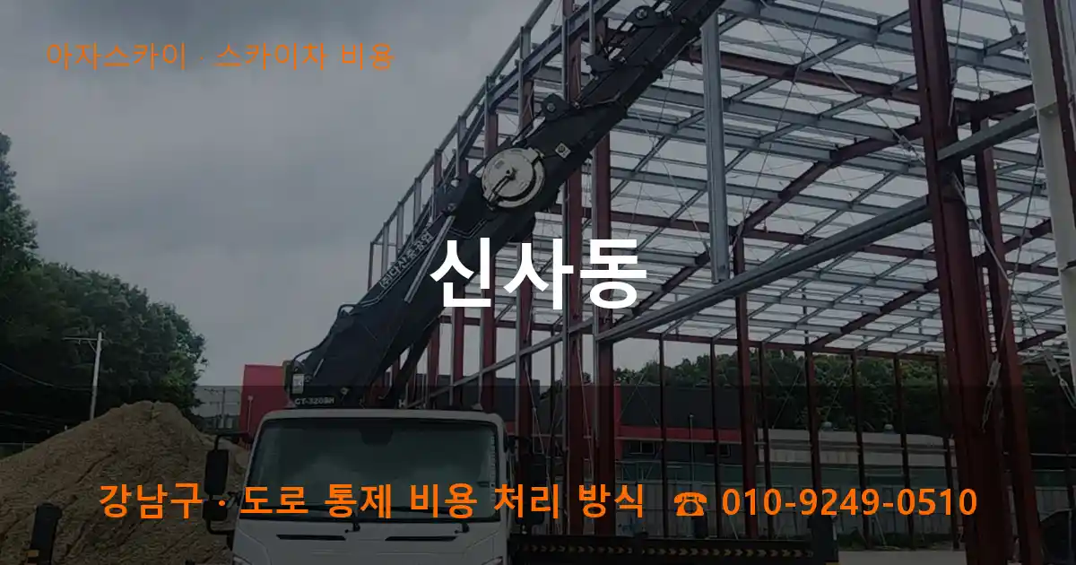 강남구 신사동 스카이차 비용 작업