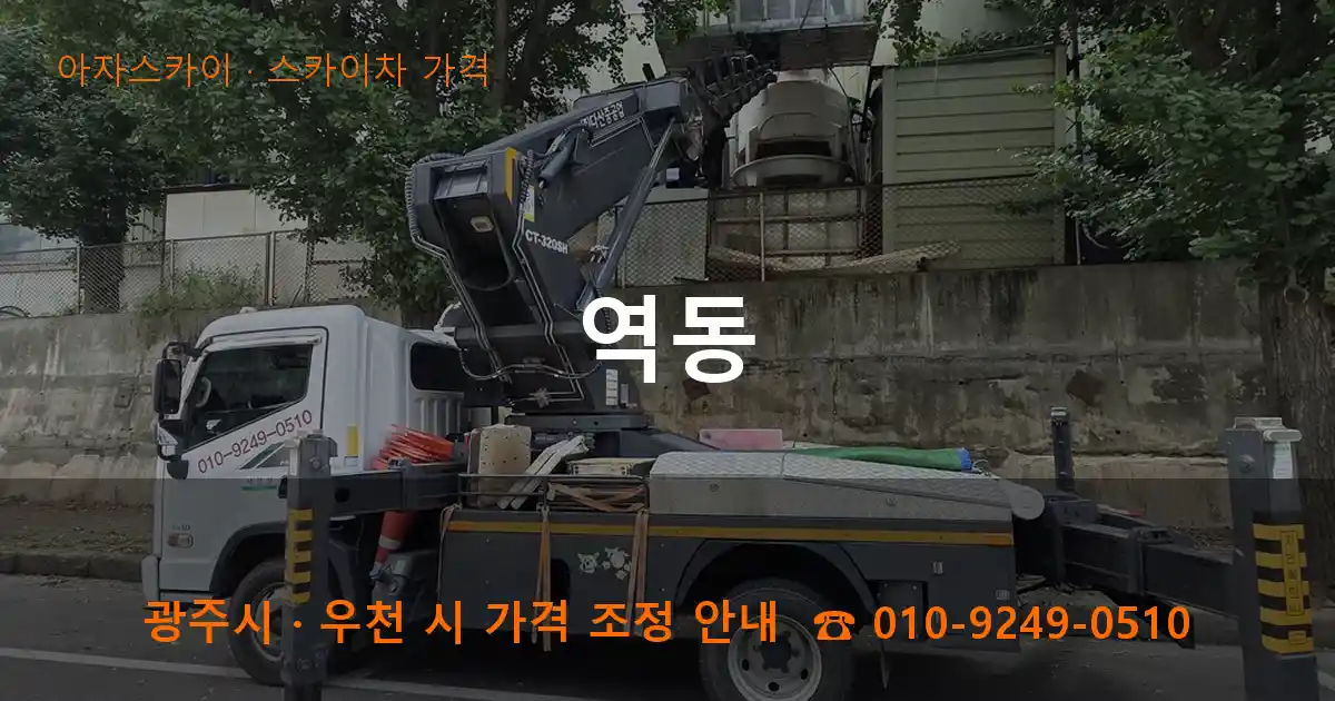 광주 역동 스카이차 가격 작업