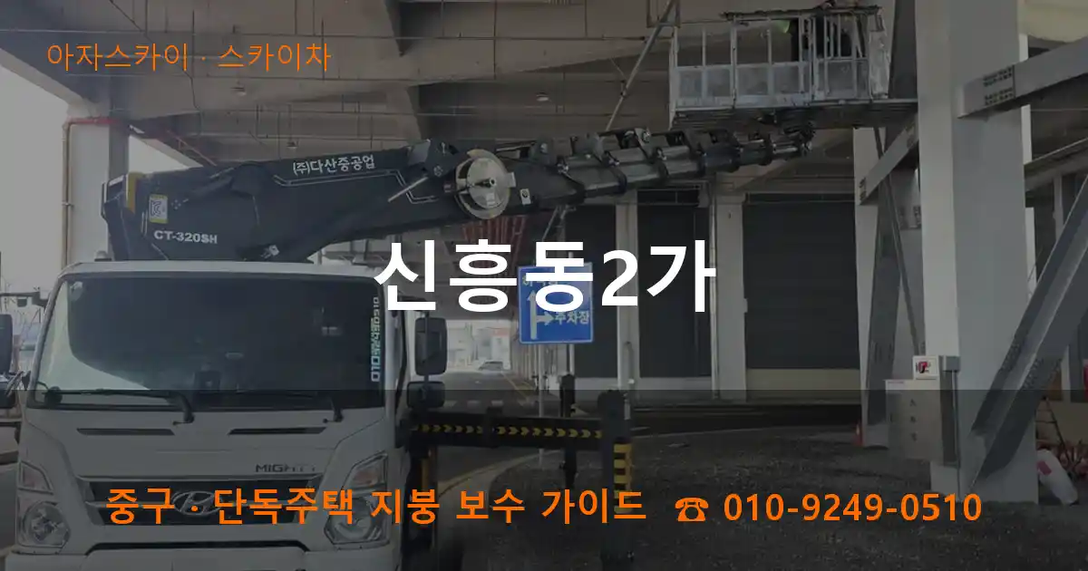 중구 신흥동2가 스카이차 작업