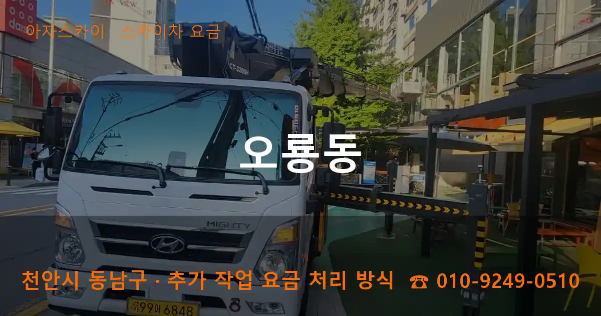 천안 동남구 오룡동 스카이차 요금 작업