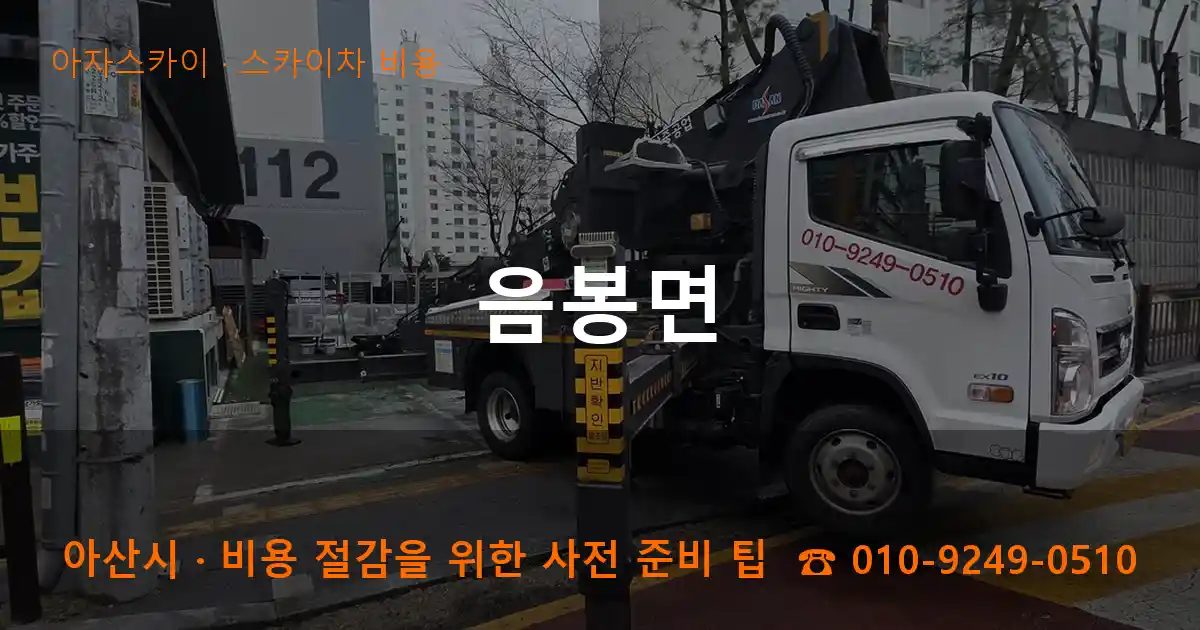 아산시 음봉면 스카이차 비용 작업